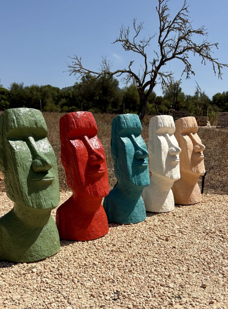 Moai Skulptur Deko für Haus und Garten / eigene Herstellung / Beton / massiv