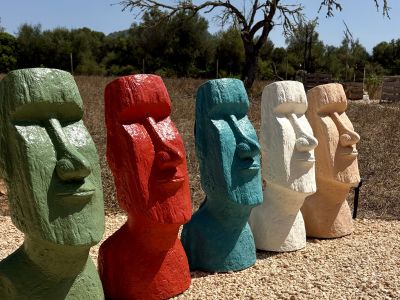 Moai Skulptur Deko für Haus und Garten / eigene Herstellung / Beton / massiv