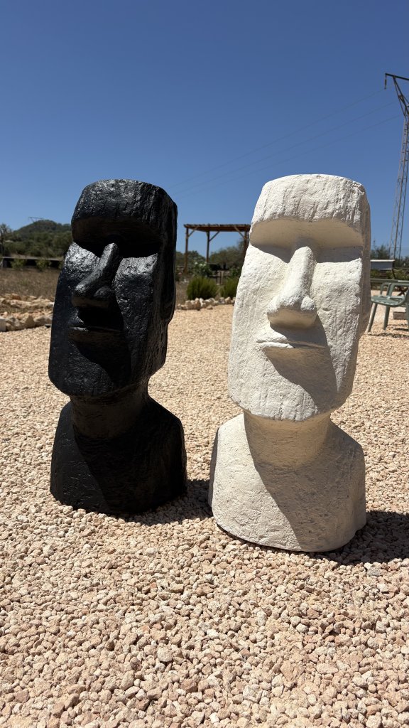 Moai Skulptur Deko für Haus und Garten / eigene Herstellung / Beton / massiv