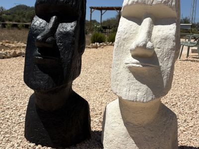 Moai Skulptur Deko für Haus und Garten / eigene Herstellung / Beton / massiv