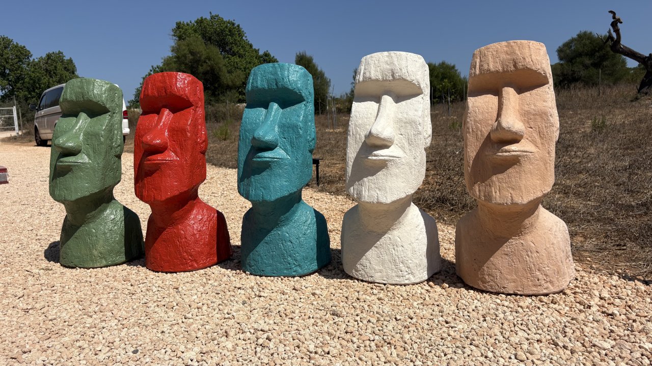 Moai Skulptur Deko für Haus und Garten / eigene Herstellung / Beton / massiv