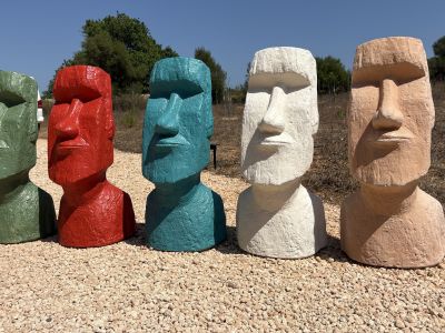 Moai Skulptur Deko für Haus und Garten / eigene Herstellung / Beton / massiv