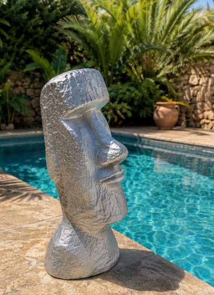 Moai Skulptur Deko für Haus und Garten / eigene Herstellung / Beton / massiv