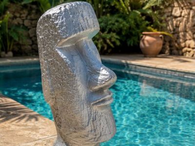 Moai Skulptur Deko für Haus und Garten / eigene Herstellung / Beton / massiv