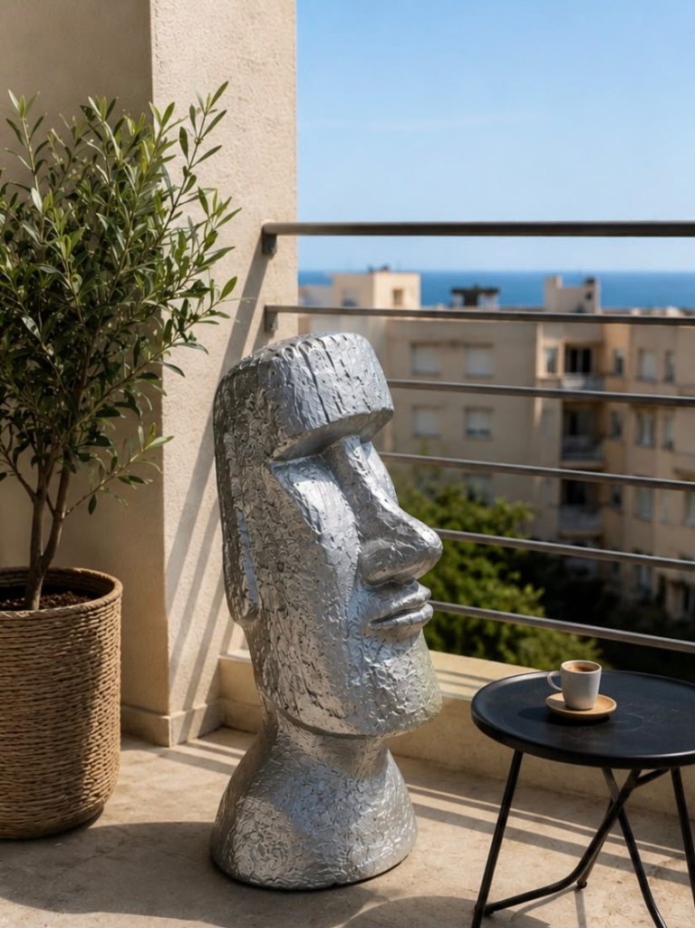 Moai Skulptur Deko für Haus und Garten / eigene Herstellung / Beton / massiv