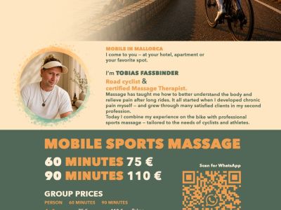 Mobile Sport Massagen ( auch Wellness auf Anfrage )