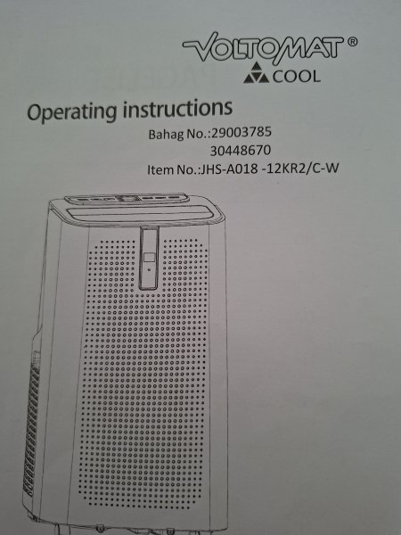 Mobile Air Conditioner (cools, dehumidifies, ventilates)