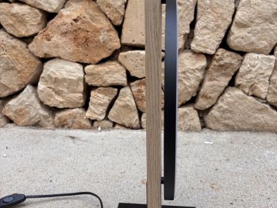 Moderne Lampen 2 Stück Holz LED