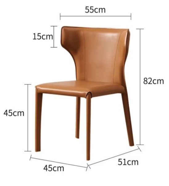 Silla moderna de cuero - Comedor / Oficina / Sala de conferencias