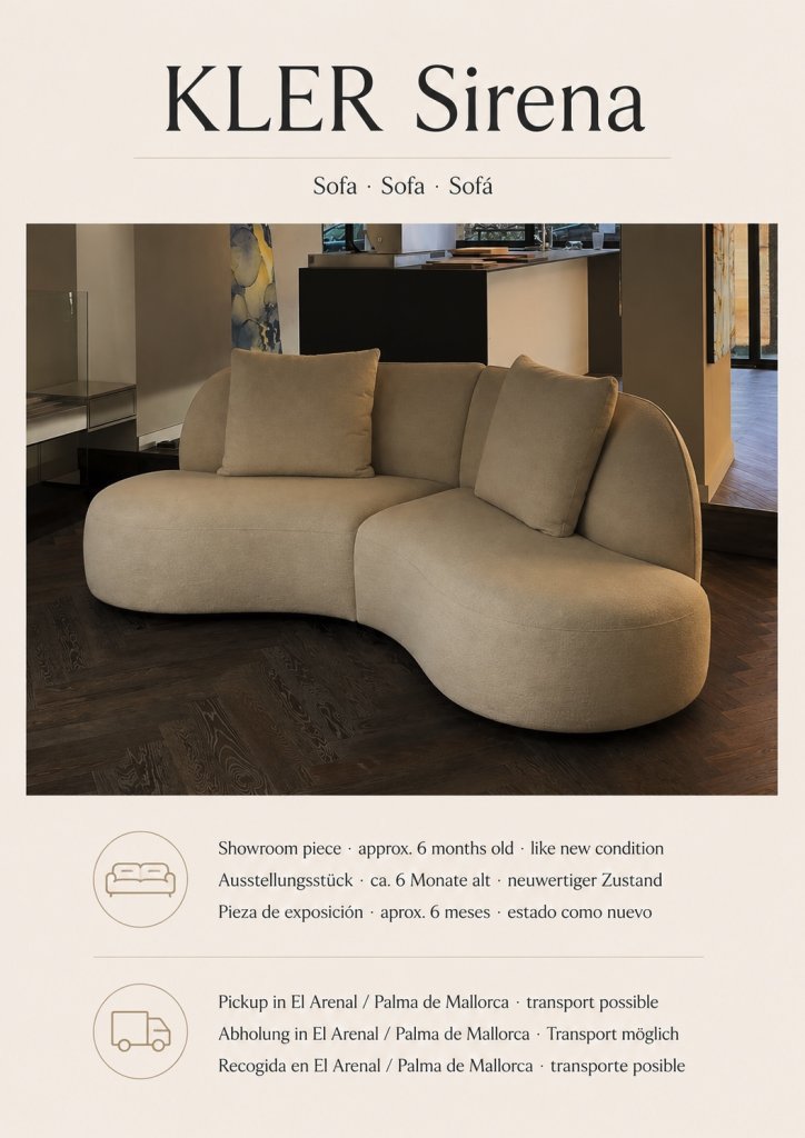 Modulares Designsofa, neuwertiger Zustand, KLER Sirena