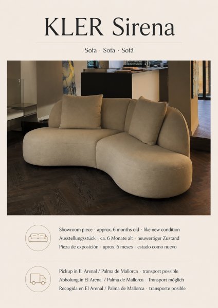 Modulares Designsofa, neuwertiger Zustand, KLER Sirena