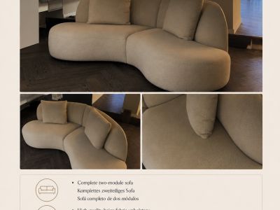 Modulares Designsofa, neuwertiger Zustand, KLER Sirena