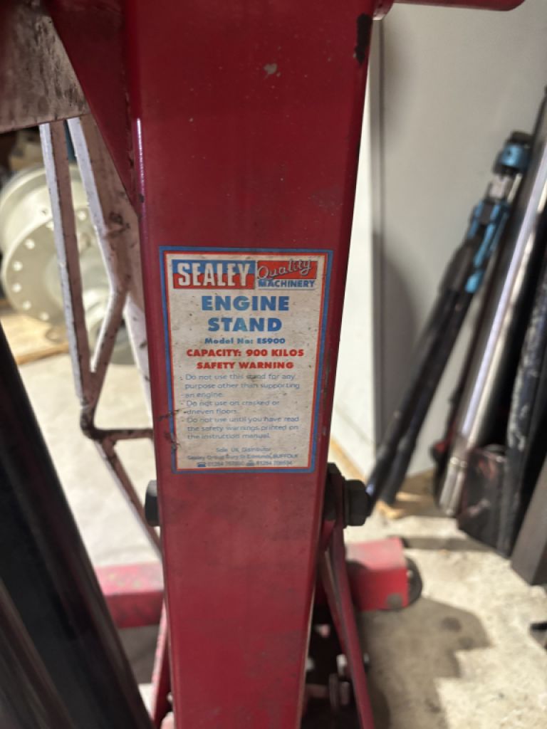 Engine stand (SEALY) & other items