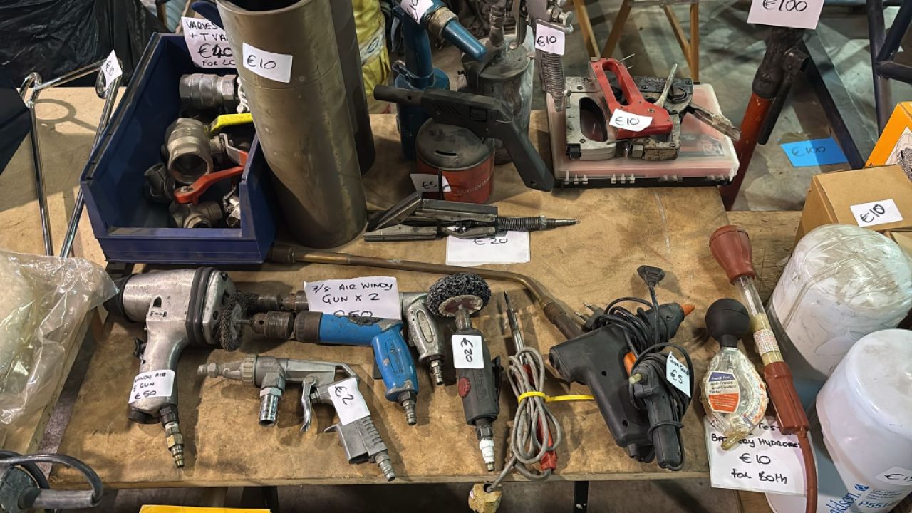 Engine stand (SEALY) & other items