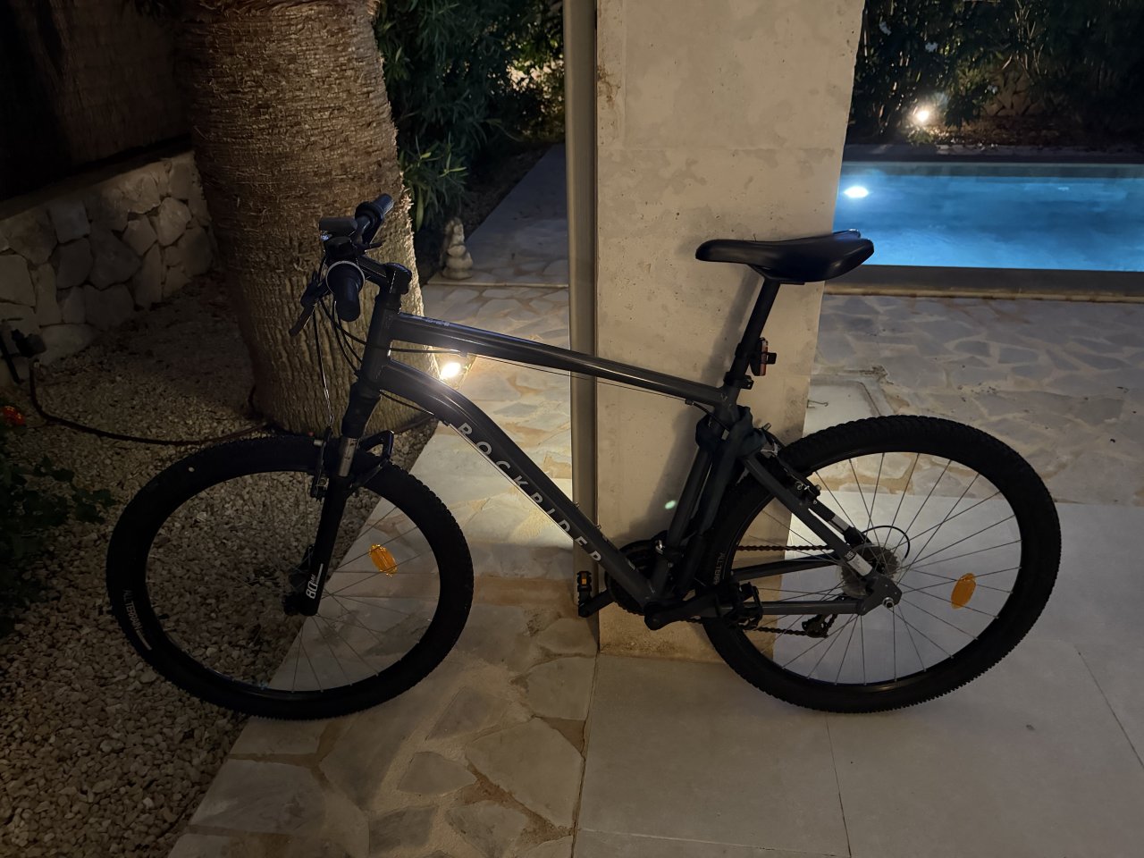 Mountainbike EXPL 50 Rockrider 80 mm Federgabel Grau