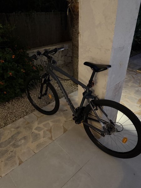 Mountainbike EXPL 50 Rockrider 80 mm Federgabel Grau