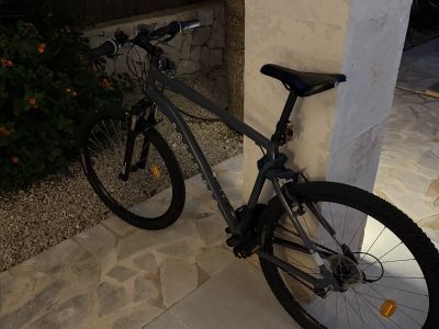 Mountainbike EXPL 50 Rockrider 80 mm Federgabel Grau