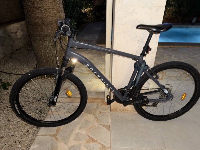 Mountainbike EXPL 50 Rockrider 80 mm Federgabel Grau