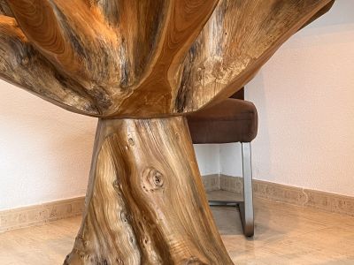 Moycor Teak Wurzel Esstisch | Unikat | Ø 130 cm | WIE NEU