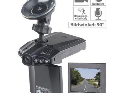 NavGear Auto-DVR-Kamera MDV-2250.IR mit LCD-Display & Bewegungserkennung
