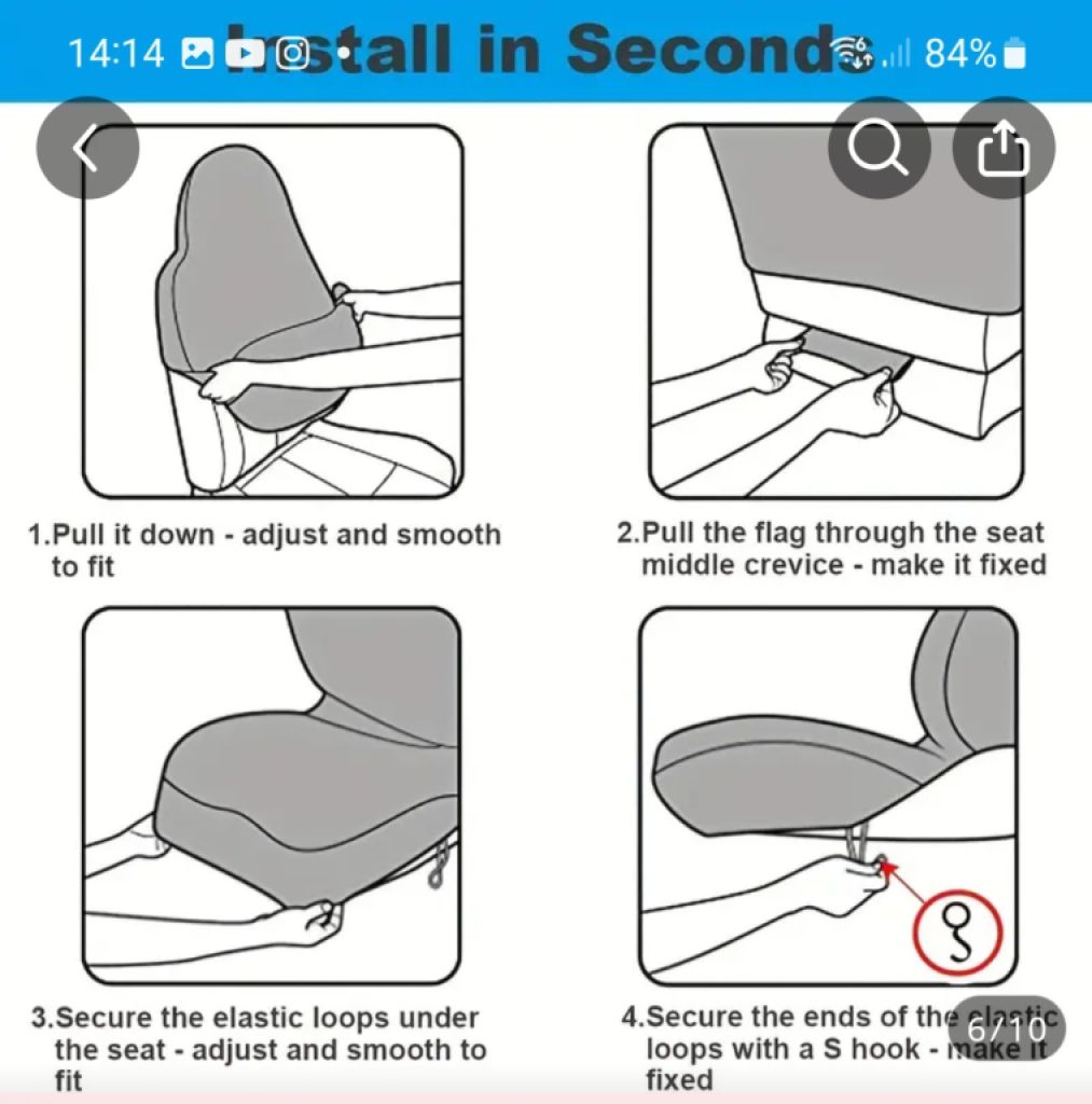 Neu 6 tlg. Sitzbezüge Auto Sitzpolster neu