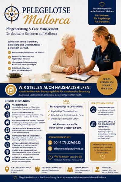 Neu! Deutsche Pflegeberatung auf Mallorca