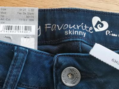 ¡NUEVO! Vaqueros elegantes de PIERRE CARDIN, Talla 27/32, Azul ¡NUEVO!