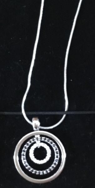 NEU! Edle Silberkette 925-er Sterling Silber, Anhänger mit Strass