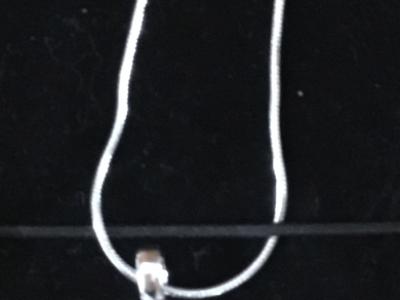 NEU! Edle Silberkette 925-er Sterling Silber, Anhänger mit Strass