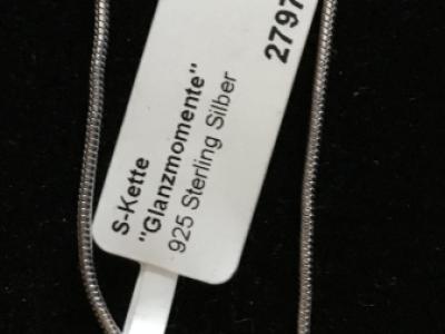 NEU! Edle Silberkette 925-er Sterling Silber, Anhänger mit Strass