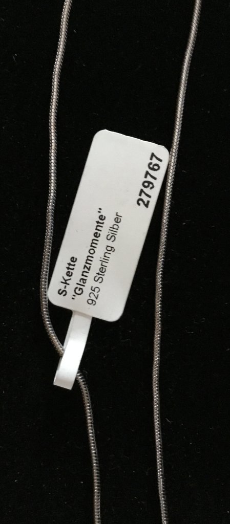 ¡NUEVO! Elegante cadena de plata de ley 925, colgante con strass ¡NUEVO!