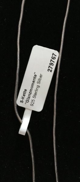 ¡NUEVO! Elegante cadena de plata de ley 925, colgante con strass ¡NUEVO!