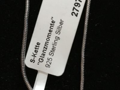 ¡NUEVO! Elegante cadena de plata de ley 925, colgante con strass ¡NUEVO!