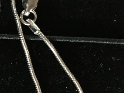 ¡NUEVO! Elegante cadena de plata de ley 925, colgante con strass ¡NUEVO!