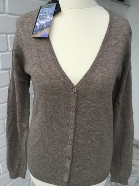 NEU! Edle Strickjacke Cardigan ASSUILI Italy, Gr.M, Cashmere Seide
