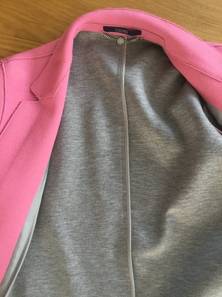 NEW! Elegant coat from LAUREL, size 36, pink/gray NEW!