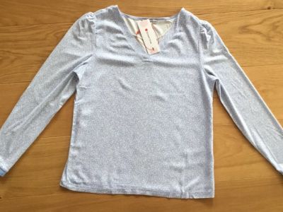 NEU! Langarmshirt von STREET ONE, Gr.34/36, Blau / Weiß NEU!
