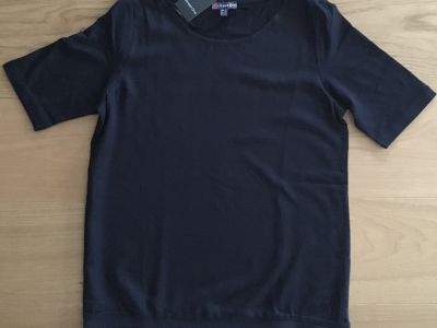 NEU! Schönes Shirt von STREET ONE, Gr.34/36, Schwarz/ Silber NEU!