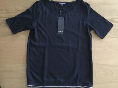 NEU! Schönes Shirt von STREET ONE, Gr.34/36, Schwarz/ Silber NEU!