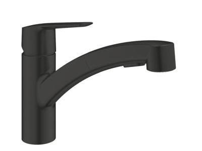 NUEVO grifo de cocina Grohe Start de latón negro mate, grifo, giratorio extraíble Precio original 18