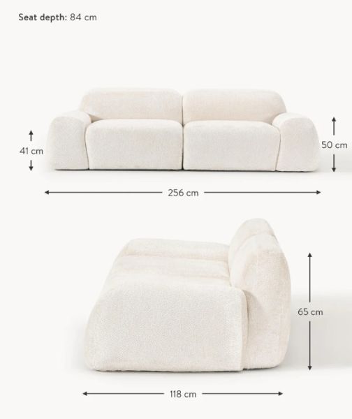 NEU - WOLKE modularer 3‑Sitzer Sofa, komplett neu