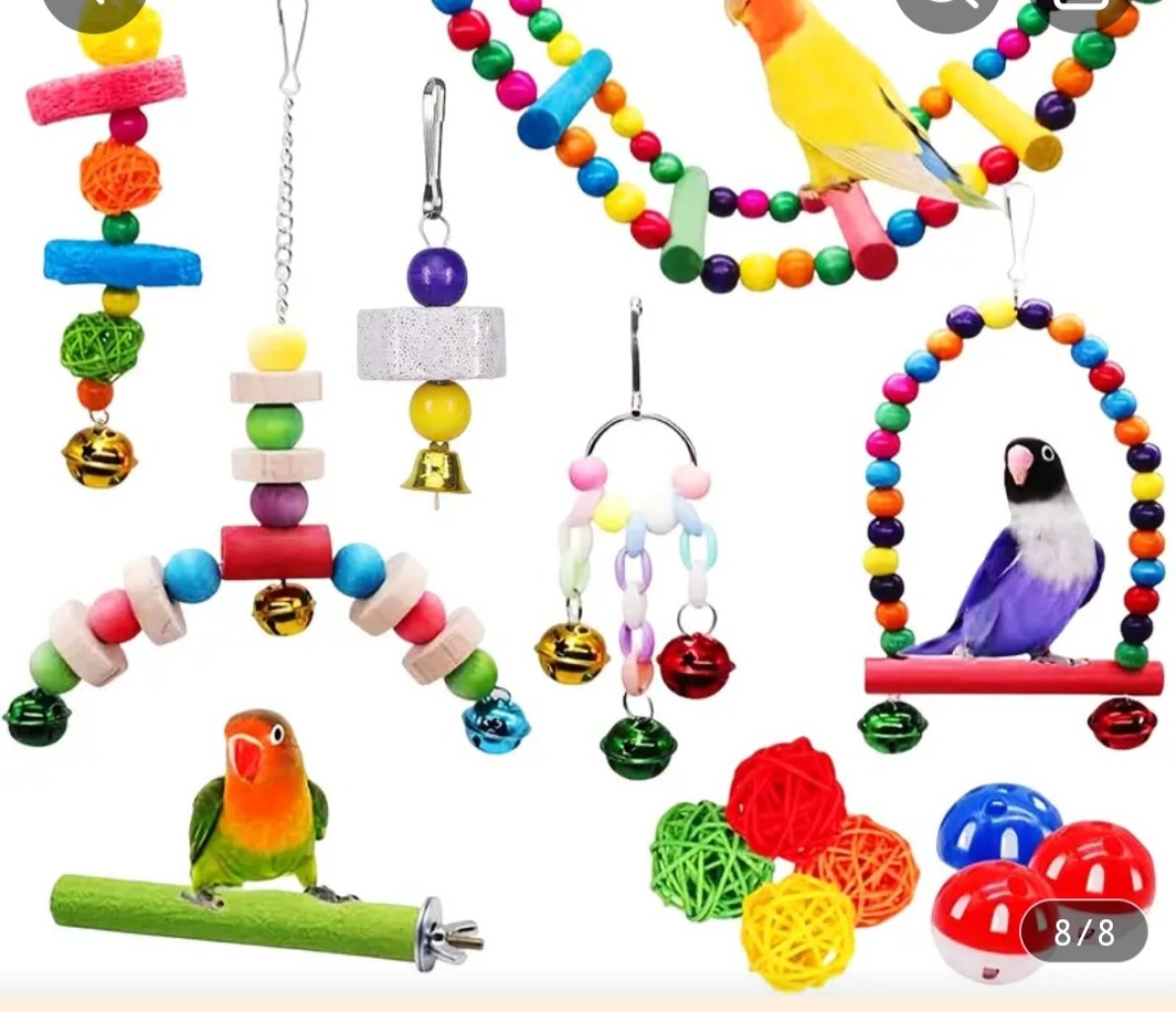 New accessories aviary birdcage birds toys etc.