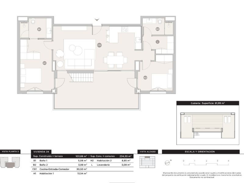 Neubau-Dachgeschosswohnung in Santa Catalina