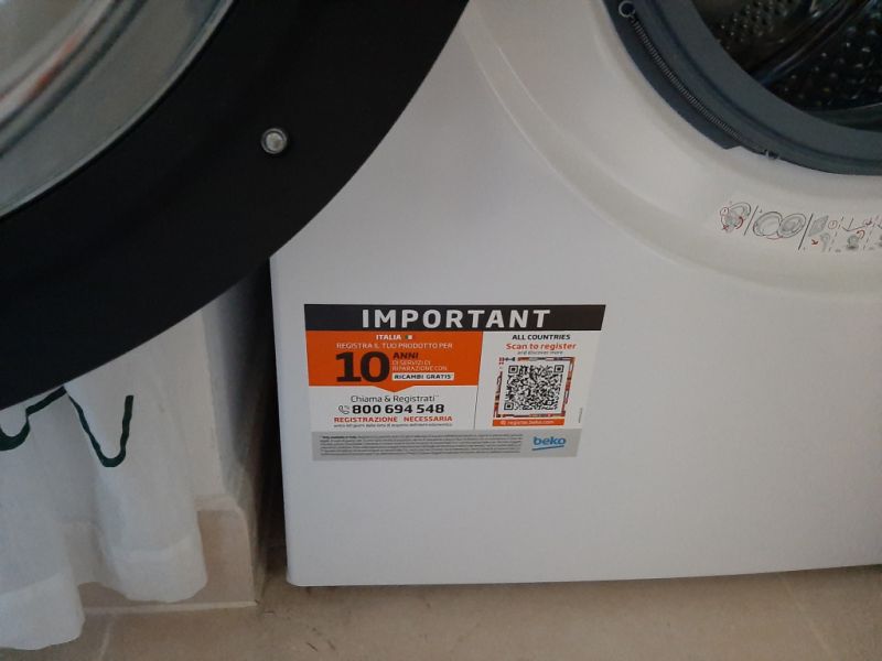 Neue Beko Waschmaschine 9 kg 1400 rpm Front DSP A blanc gekauft am 27.03.2026