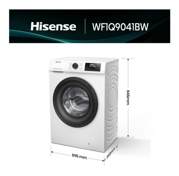 Neue Waschmaschine 9kg A+ Hisense WF1Q9041BW 1400U/min Steam/Heißluft Inverter