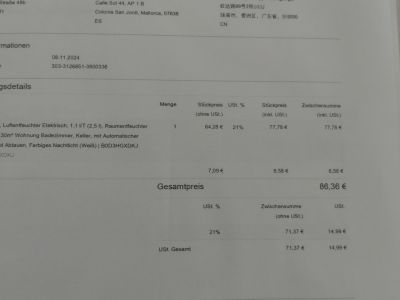 Neuer elektrischer Entfeuchter zu verkaufen