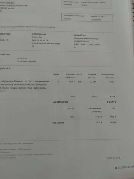 Neuer elektrischer Entfeuchter zu verkaufen