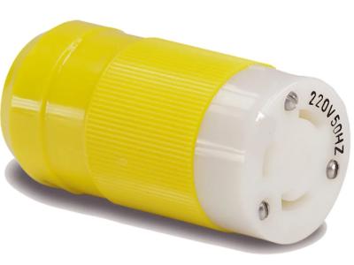 neuer Hubbell, Landstromstecker gelb, 230V 32A