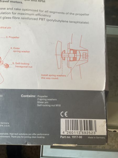 neuer Torqeedo Ersatzpropeller v9/p790