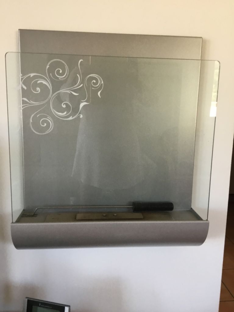 Almost new wall-mounted fireplace